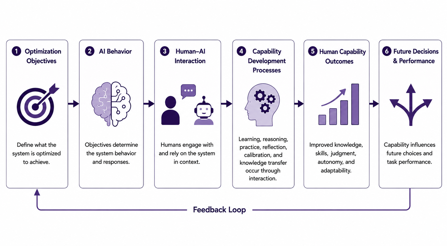 Figure 2: Mechanism linking optimisation objectives to human capability